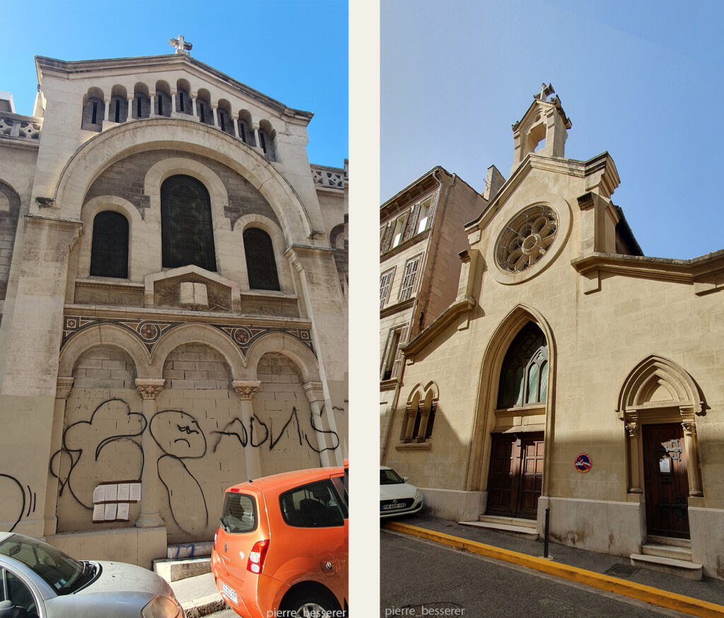 Eglise anglicane All Saints Marseille
Temple protestant dit suisse Marseile