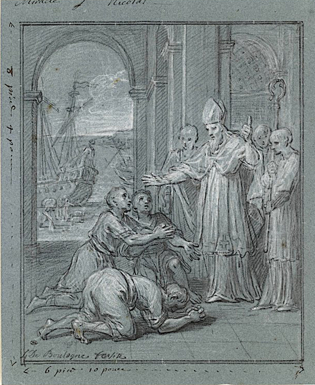 Étude pour le fort Saint-Nicolas - Louis de Boulogne - Louvres